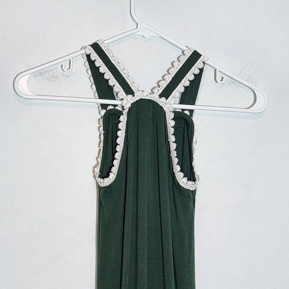 Kate Quinn Girl's Green Knit Overalls with White Crochet Trim Size 5 years - Picture 6 of 9